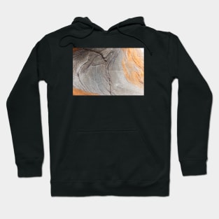 Orange & Grey Stone Texture Shifting Shape Hoodie